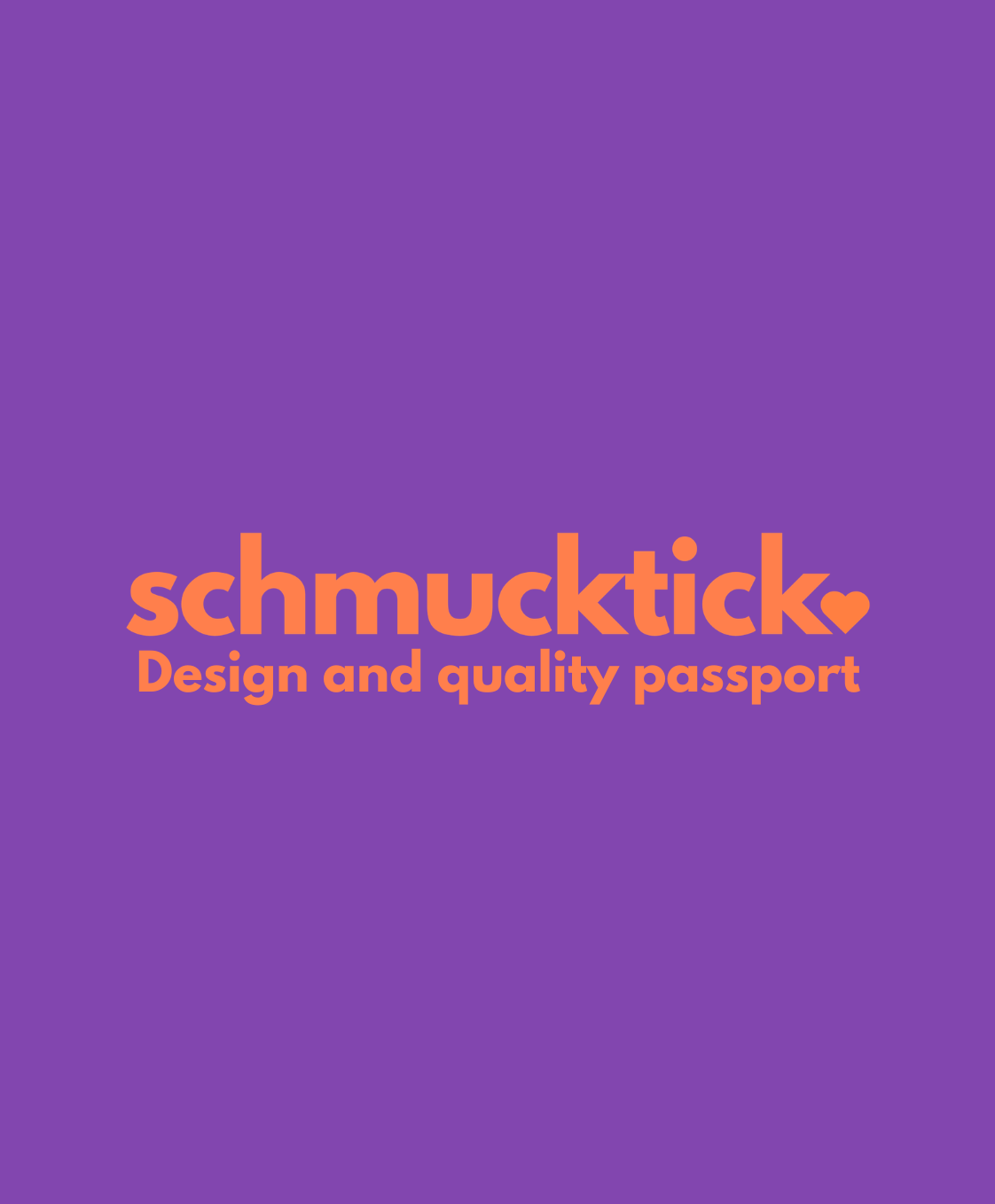 Vorderseite des Schmucktick Design and Quality Passport